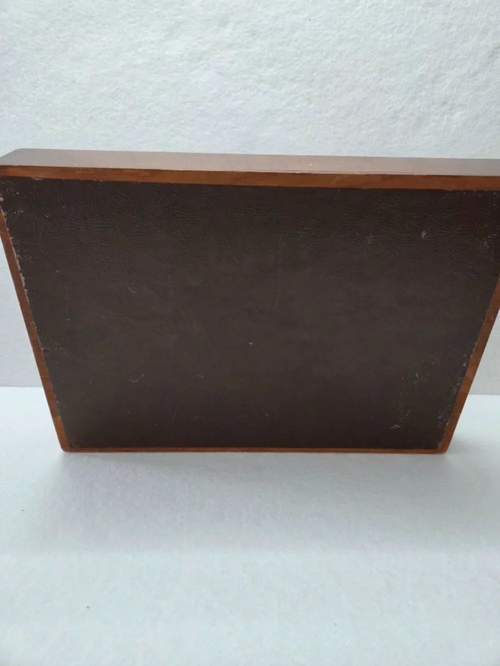 Vintage Brown Wood Anti Tarnish Silverware Flatware Storage Chest